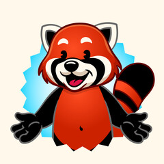 Mascot of Red Panda Character Logo