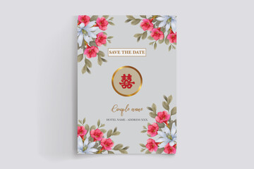 BRIDAL SHOWER FLORAL INVITATION TEMPLATE