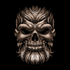 The scribble art illustration of skull design is perfect for your printable t-shirt,poster,banner and also suitable for other stuffs