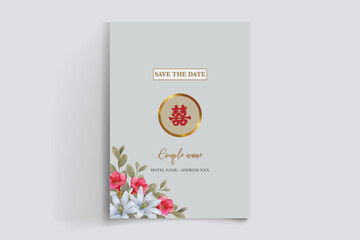 BRIDAL SHOWER FLORAL INVITATION TEMPLATE