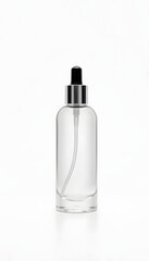 Naklejka premium Studio Shot Of Beauty Product Bottle With Abstract 3D Object isolated with white highlights, png