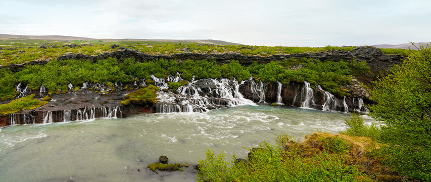 Panorama des Hraunfoss