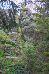 a famous natural monument in East Westphalia Lippe - Externsteine