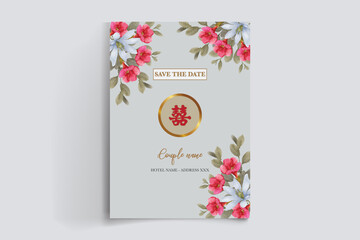 BRIDAL SHOWER FLORAL INVITATION TEMPLATE