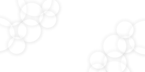 Abstract white geometric overlapping circle background with shadow. Vector circles template vector design. white background texture, Xmas, backdrop, lights, wallpaper design.	
