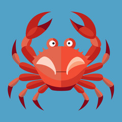 red crab isolated on white