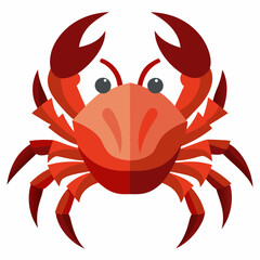 red crab isolated on white