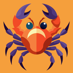 illustration of a cartoon crab