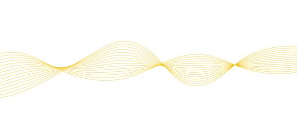 Abstract wave element for design. Digital frequency track equalizer. Stylized line art background. Vector illustration. Wave with lines created using blend tool. Curved wavy line, smooth stripe.