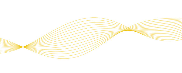 Abstract wave element for design. Digital frequency track equalizer. Stylized line art background. Vector illustration. Wave with lines created using blend tool. Curved wavy line, smooth stripe.