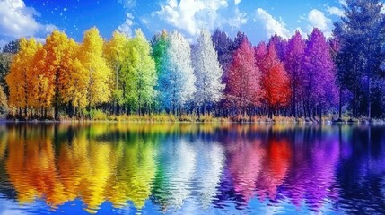 Reflections of Autumn: A First-Person Journey Through Symmetric Splendor