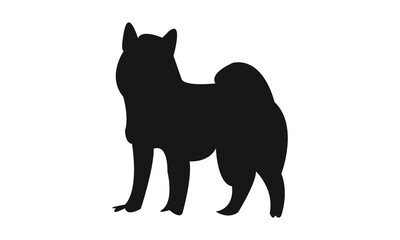 Dog silhouette vector illustration art design.