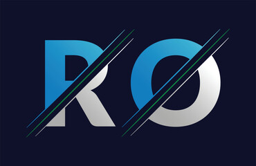Unique ro letter logo Icon vector template.