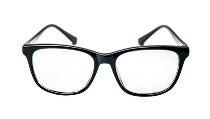 Black-Framed Eyeglasses with Clear Lenses