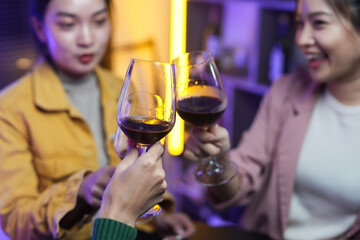 food and Drink, wine red and for a friendly, in a bar or a restaurant 