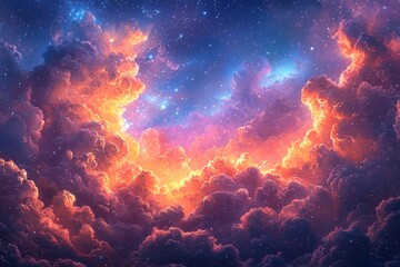 Glowing Clouds and Stars in a Cosmic Landscape