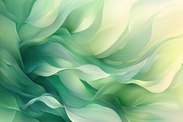 Obraz premium Abstract Green and White Wavy Pattern with Linear Texture