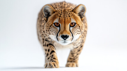 Obraz premium leopard in front of white background