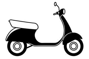 scooter silhouette illustration