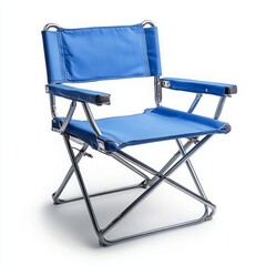 Folding Chair Isolated on White Background, Versatile and Convenient Seating Solution for Home, Outdoor Events, and Travel