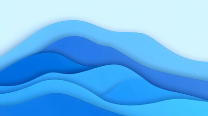 Fototapeta premium Abstract blue wave background with a light blue gradient.