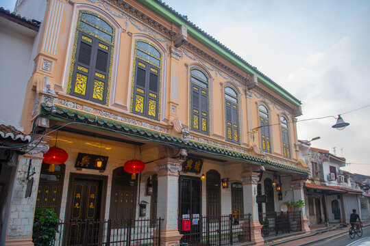 Baba and Nyonya Heritage Museum on Jalan Tun Tan Cheng Lock Street in historic city center of Melaka, Malaysia. Historic cities of the Straits of Malacca is a UNESCO World Heritage Site. 