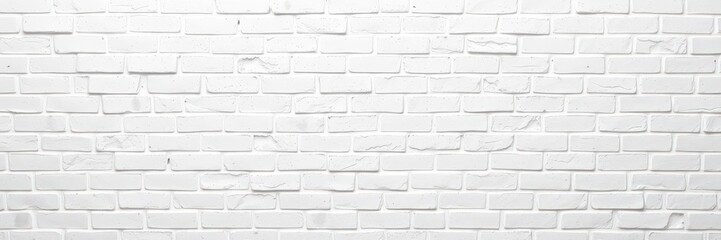 Obraz premium A close-up shot of a seamless white brick wall perfect for background use, backdrop