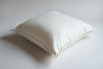 Elegant square decorative pillow on a smooth white background
