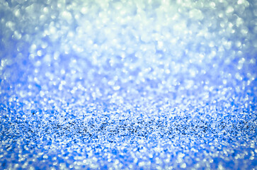 Blue haze shimmering surface Shining glitter Party background New year Birthday Glowing texture Christmas template Glow material Copy space Holiday surface Defocused bokeh Shimmering texture