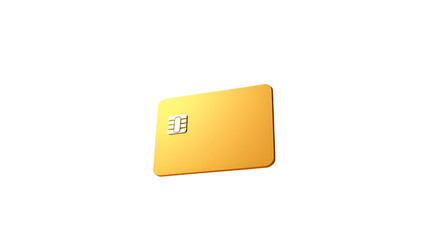 3d credit card floating in the air on transparent background