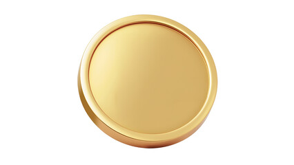 3d coin on a plain transparent background