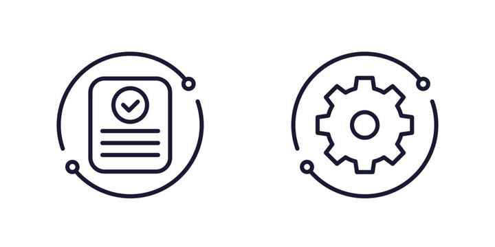 protocol icons on white, line vector design