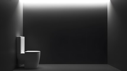 Obraz premium Candid photo of a minimalist bathroom with no visible storage, compact sink, and soft lighting creating an uncluttered feel, 4k resolution