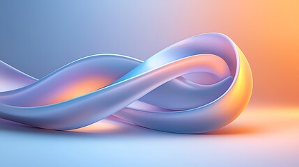 Fluid curves intertwine to create an abstract visual harmony that captivates the viewer with soft colors and smooth lines
