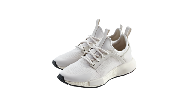 Modern White Sports Shoes in Clean Minimalist Style
