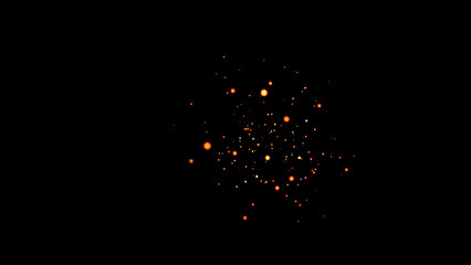 scattered sparks against a dark background