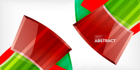 Vector abstract color geometric shapes. Illustration For Wallpaper, Banner, Background, Card, Book Illustration, landing page