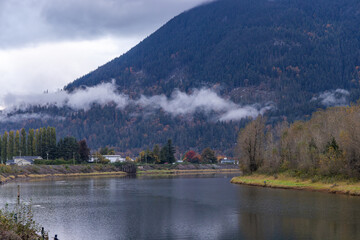 Tranquil River Landscape in Fraser Valley, British Columbia