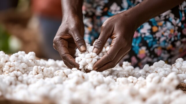 Fairtrade cotton picking and processing during Fairtrade Fortnight, emphasizing textiles and fairness