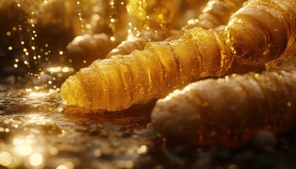 Naklejka premium Boost Your Immune System with the Power of Ginger Root and Honey Natural Remedies for Wellness and Cold and Flu Relief