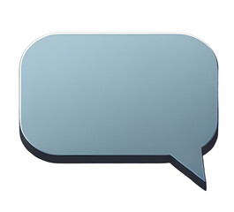 Naklejka premium A 3D bubble speech icon on a button, symbolizing communication and conversation in a modern design