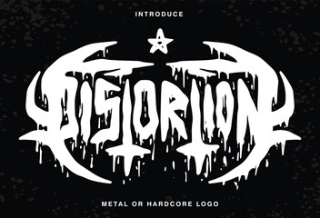 Death Metal, black metal, metal, punk, gothic, y2k, streetwear Rock Horror typeface Logo