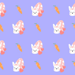 Seamless pattern easter with color easter eggs.