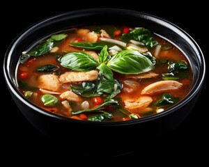 Delicious and Healthy Detox Soup Recipe Fresh Spinach, Basil, and Lime Garnish, Perfect for Weight Loss and a Refreshing Meal