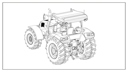 3D Project of a Tractor for Efficient Agricultural Operations.