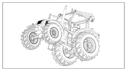 3D Project of a Tractor for Efficient Agricultural Operations.