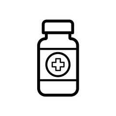 Medical bottle, medicine bottle - vector icon