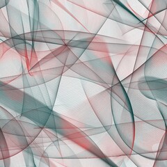 Beautiful multicolored pattern. Fish net, tulle or veil texture. Mineral green and persian red colors. Seamless hand drawn background.