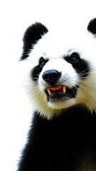 Fototapeta premium black white panda's close- portrait