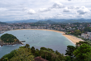 das Panorama von San Sebastian vom Monte Igueldo